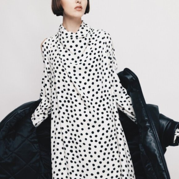 EUC Julia Allert + Wolf & Badger | Polka Dot Long Dress Chiffon - Picture 9 of 10